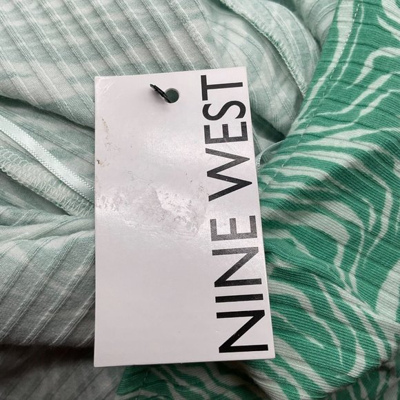 Nine West Women's One Shoulder Bodycon Dress XXL Green Small Zebra - Picture 5 of 8